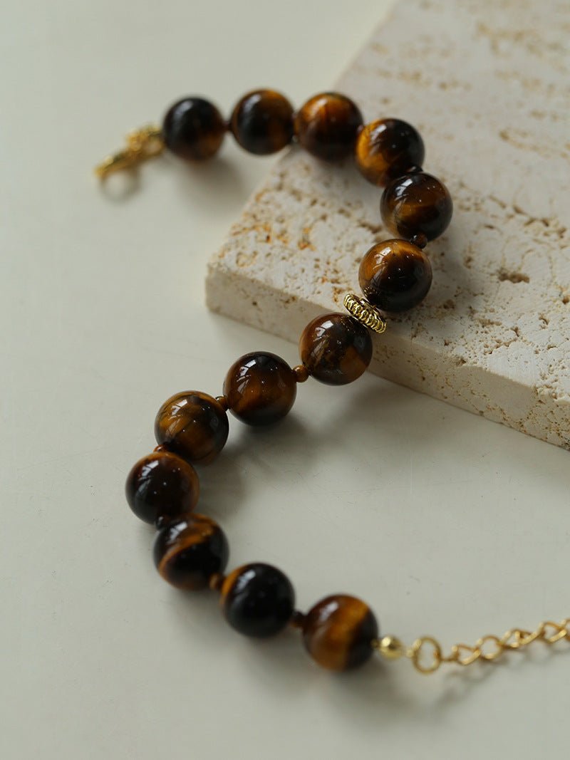 10mm Tiger's Eye Stone Beaded Bracelets - floysun