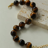 10mm Tiger's Eye Stone Beaded Bracelets - floysun