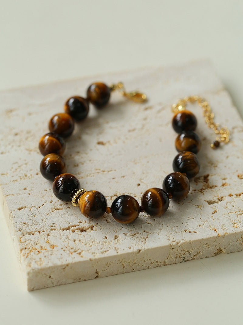 10mm Tiger's Eye Stone Beaded Bracelets - floysun