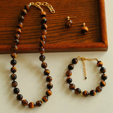 10mm Tiger's Eye Stone Beaded Bracelets - floysun