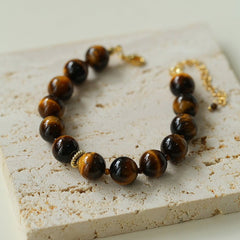 10mm Tiger's Eye Stone Beaded Bracelets - floysun