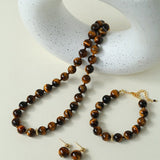 10mm Tiger's Eye Stone Beaded Bracelets - floysun