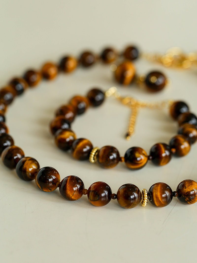 10mm Tiger's Eye Stone Beaded Bracelets - floysun