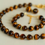 10mm Tiger's Eye Stone Beaded Bracelets - floysun