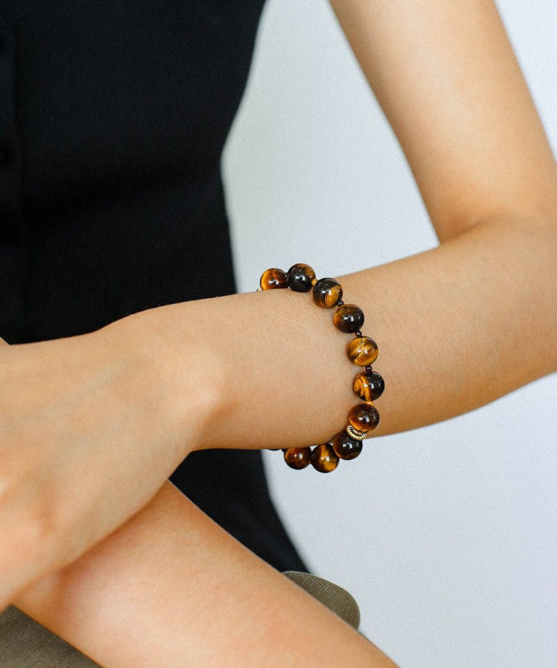 10mm Tiger's Eye Stone Beaded Bracelets - floysun