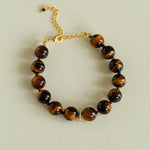 10mm Tiger's Eye Stone Beaded Bracelets - floysun