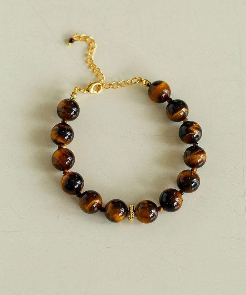 10mm Tiger's Eye Stone Beaded Bracelets - floysun