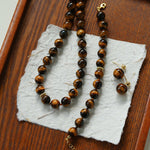 10mm Tiger's Eye Stone Beaded Bracelets - floysun