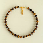 10mm Tiger's Eye Stone Beaded Necklace - floysun