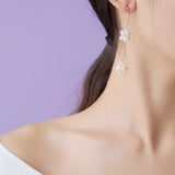 Aretes florales de doble racimo COCOKIM Starry Series