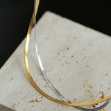 Gold & Silver Two-Tone Snake Chain Long Necklace