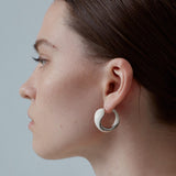 Ouroboros Enamel Hoop Earrings Unique & Minimalist Statement Piece