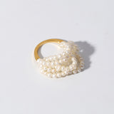 Woven Multi-Layer Freshwater Pearl Ring