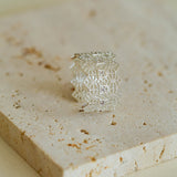 Lace Pattern Diamond Open Ring