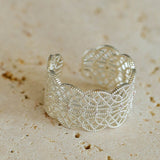 Lace Pattern Diamond Open Ring