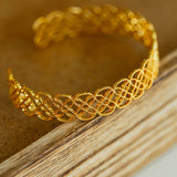 Lace Pattern Diamond Open Bangle