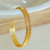 Lace Pattern Diamond Open Bangle