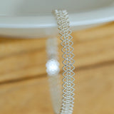 Lace Pattern Diamond Open Bangle