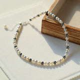 Mixed Color Hemp Gray Tahitian Round Artificial Pearl Necklace-6mm Pearls