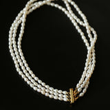 Simple Three-Layer Freshwater Pearl Necklace