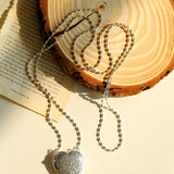 Minimalist Heart Crossbody Pendant Necklace