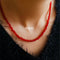 4/6/8/10/12mm Red Onyx/Agate Stone Beaded Necklaces - floysun