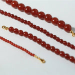 4/6/8/10/12mm Red Onyx/Agate Stone Beaded Necklaces - floysun