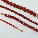 4/6/8/10/12mm Red Onyx/Agate Stone Beaded Necklaces - floysun