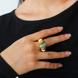 Elegant Azure Amazonite Ring