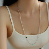 Rainbow Candy Bean Long Necklace