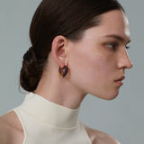 Ouroboros Enamel Hoop Earrings Unique & Minimalist Statement Piece