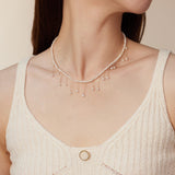 Embellished Series Half Circle Raindrop Choker Necklace