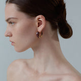 Ouroboros Enamel Hoop Earrings Unique & Minimalist Statement Piece