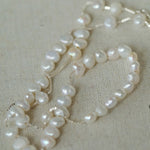 925 Silver Aurora Freshwater Pearl Chain Necklace - floysun