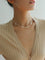 925 Silver Aurora Freshwater Pearl Chain Necklace - floysun