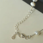 925 Silver Aurora Freshwater Pearl Chain Necklace - floysun