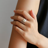 925 Silver Baroque Freshwater Pearl Multi - Layer Ring - floysun