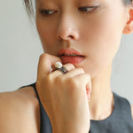 925 Silver Baroque Freshwater Pearl Multi - Layer Ring - floysun