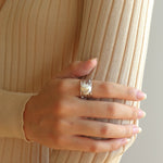 925 Silver Baroque Freshwater Pearl Multi - Layer Ring - floysun