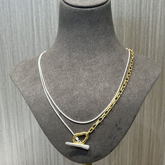 925 Silver Chain Double Y Long Necklace - floysun