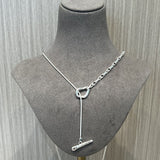 925 Silver Chain Double Y Long Necklace - floysun