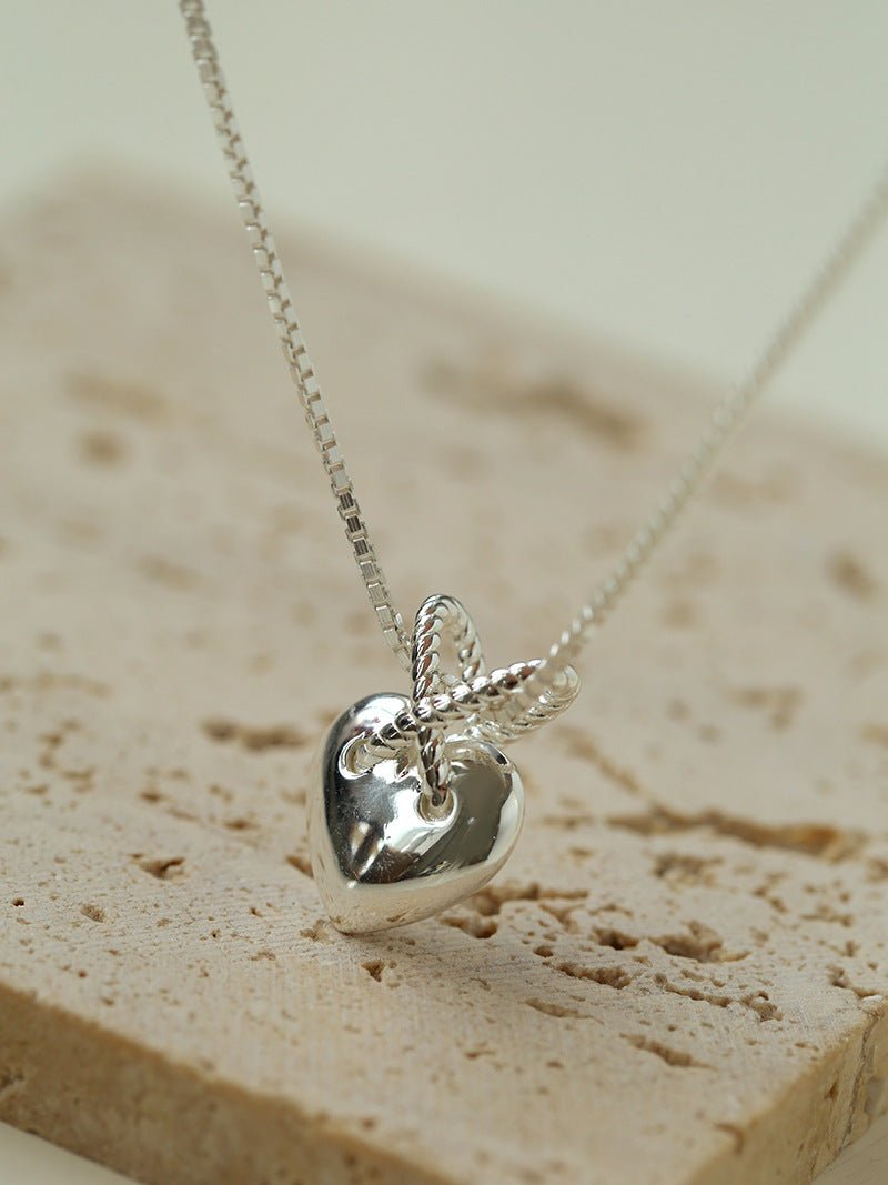 925 Silver Heart Pendant Necklace - floysun