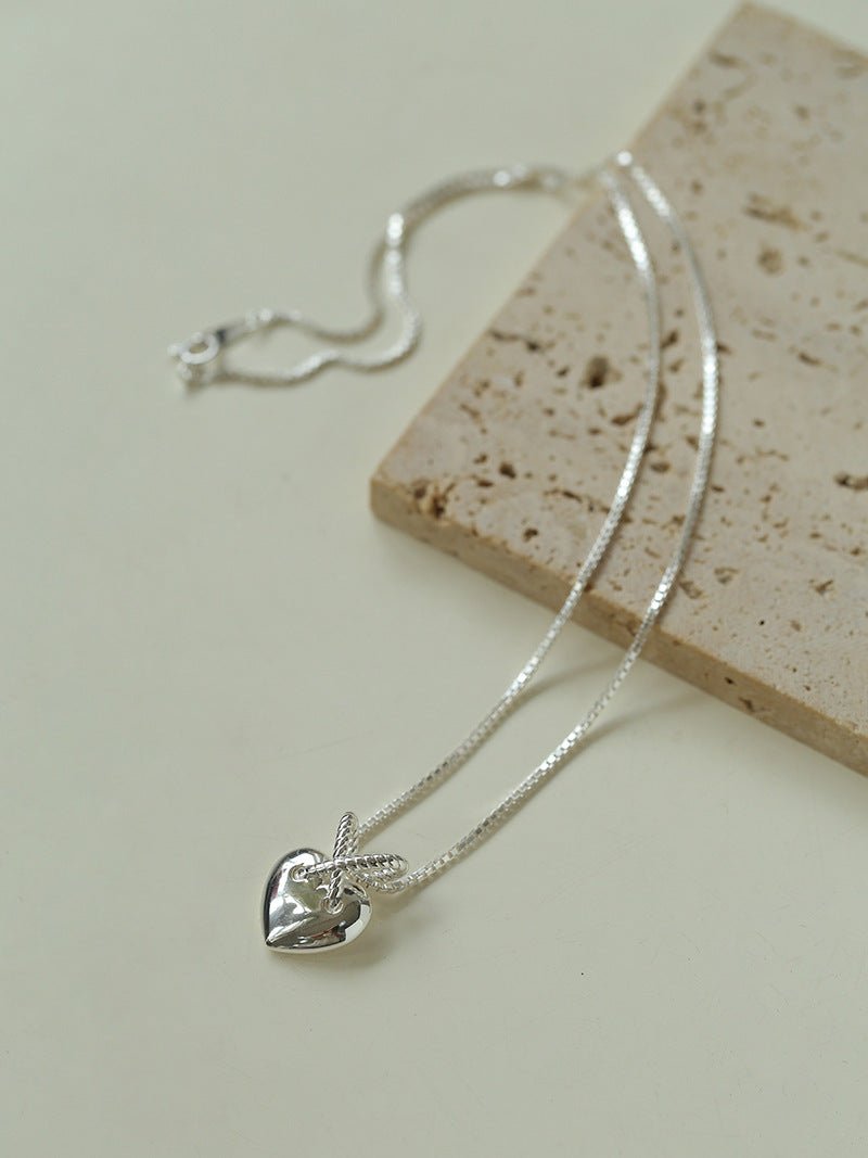 925 Silver Heart Pendant Necklace - floysun