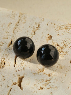 925 Silver Hemispheric Enamel Simple Studs Earrings - floysun