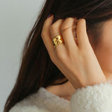 925 Silver Irregular Split Ring - floysun