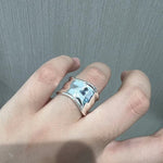 925 Silver Irregular Split Ring - floysun