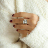 925 Silver Irregular Split Ring - floysun