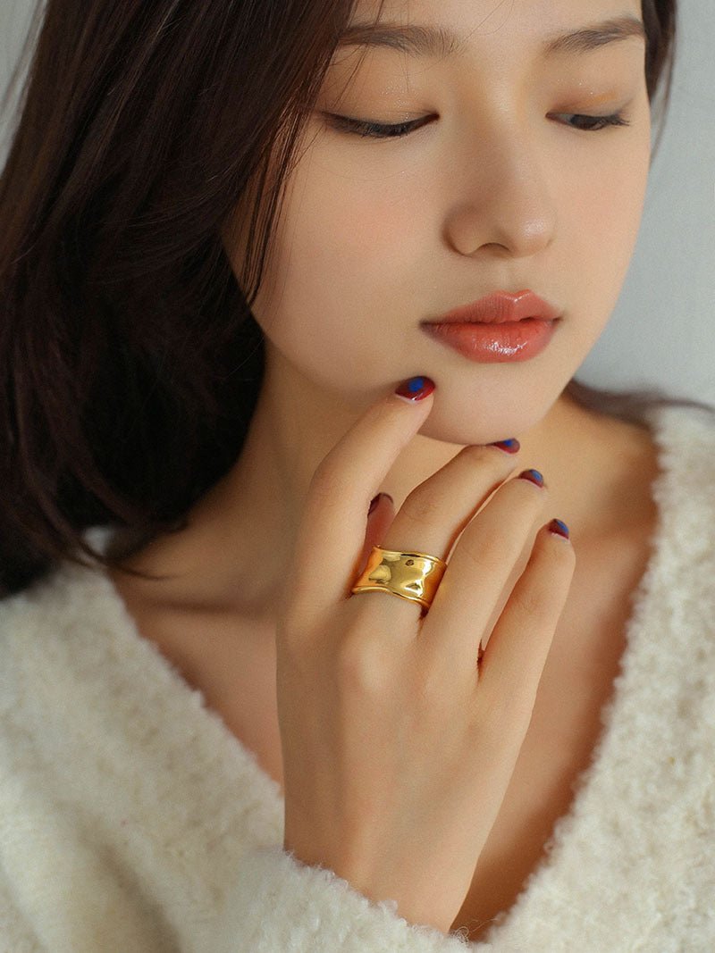 925 Silver Irregular Split Ring - floysun