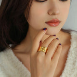 925 Silver Irregular Split Ring - floysun