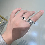 925 Silver Irregular Split Ring - floysun